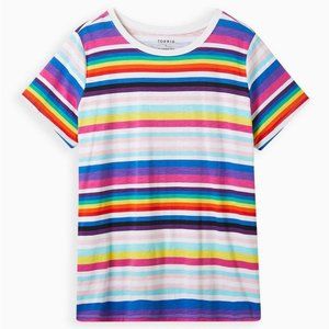 Pride Stripe Vintage Super Soft Slub Crew Neck Tee